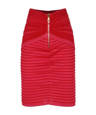 BALMAIN BALMAIN HIGH WAIST DRAPED MINI SKIRT