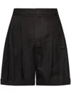 Balmain Pleated Tailored Shorts In Black