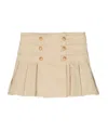 Balmain Pleated Virgin Wool Wrap Skirt In Nude