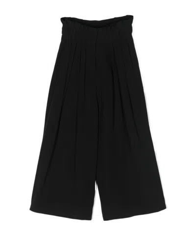 Balmain Pleated Wide-leg Trousers In Black