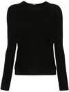Balmain Pleated Blouse In Black