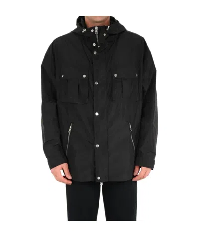 Balmain Pocket-detail Hooded Jacket In Black