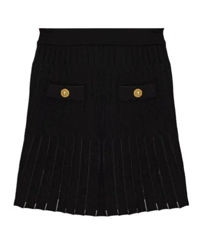 Balmain Pocket Skirt In Black