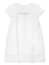 Balmain Point D'esprit-overlay T-shirt Dress In White
