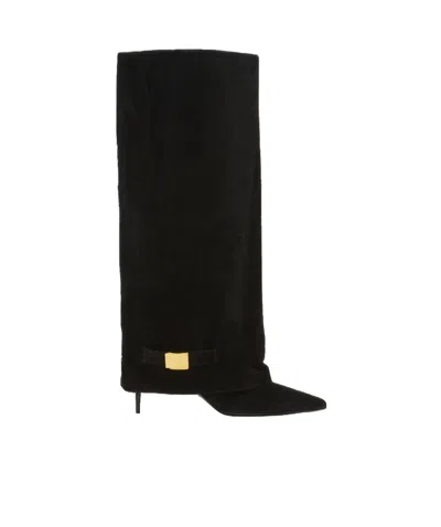 Balmain Pointed Boots In Black
