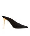 Balmain Women's Ruby Pointed Toe High Heel Mules In Black