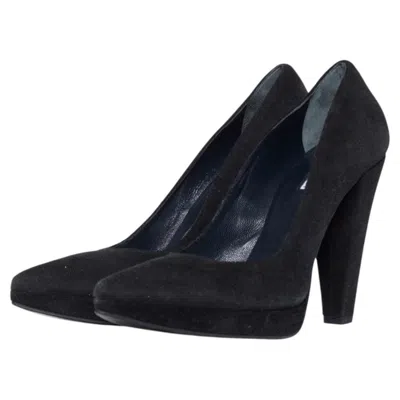 Pre-owned Balmain , Pointed Platform Heels In Black