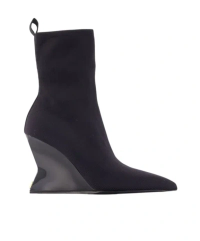 Balmain Pointed-toe Ankle Boots In Black