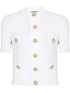 Balmain Cardigan M/c Bottoni In White