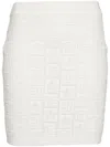 Balmain Knitted Skirt In White