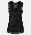 Balmain Sleeveless Tops In Noir/blanc