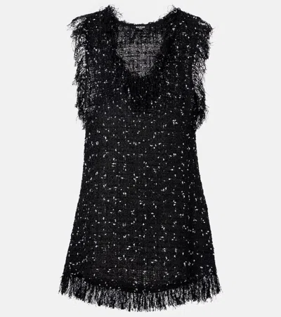 Balmain Sleeveless Tops In Black