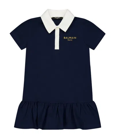 Balmain Polo Dress In Black