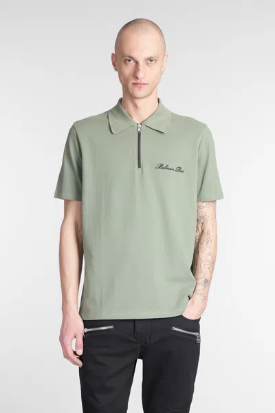 Balmain Polo In Green Cotton