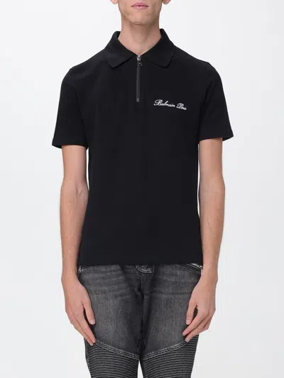 BALMAIN POLO SHIRT BALMAIN MEN COLOR BLACK,H20766002