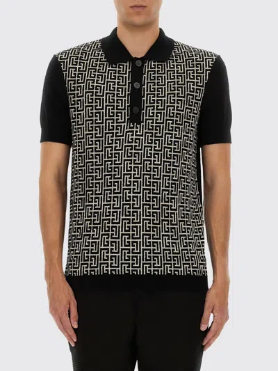 BALMAIN POLO SHIRT BALMAIN MEN COLOR BLACK,H22519002