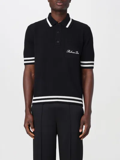 BALMAIN POLO SHIRT BALMAIN MEN COLOR BLACK,F12656002
