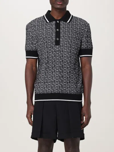 Balmain Polo Shirt  Men Color Grey