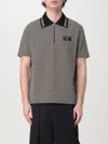 Balmain Labyrinth Polo Shirt With Jacquard Effect In White