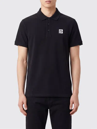 Balmain Polo Shirt Men In Black