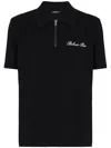 Balmain Short-sleeved Polo Shirt With Embroidery In Black