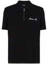 Balmain Short-sleeved Polo Shirt With Embroidery In Black
