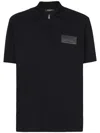 Balmain Polo With Logo In Black
