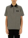 Balmain Labyrinth Polo Shirt With Jacquard Effect In Multicolour