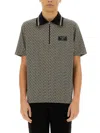 Balmain Labyrinth Polo Shirt With Jacquard Effect In Multicolour