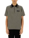 Balmain Labyrinth Polo Shirt With Jacquard Effect In Multicolour