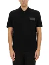 Balmain Polo With Logo In Black