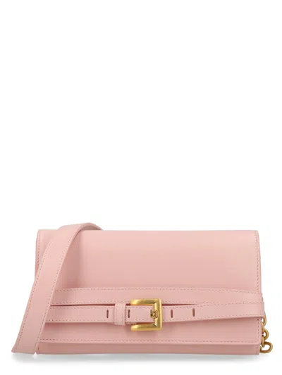 Balmain Portafoglio "shuffle" Con Tracolla In Pink