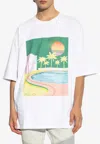 Balmain Graphic-print Cotton T-shirt In White