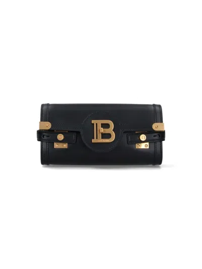 Balmain Pochette B-buzz 23 In Pelle Di Vitello In Black