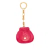 Balmain Pouch Chain Keyring In Red