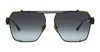 Balmain Premier - Matte Black / Shiny 18k Gold Sunglasses In Black