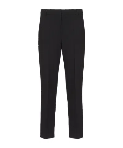 Balmain Pressed-crease Straight-leg Trousers In Black