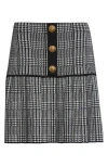 Balmain Prince Of Wales Jacquard Skirt In Multi