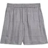Balmain Houndstooth Elasticated Shorts In Gray