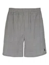 Balmain Prince-of-wales-pattern Wool Shorts In Gray