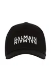 Balmain Man Hat Black Size Onesize Cotton In Pink