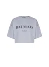Balmain Logo-print T-shirt In Blue
