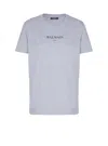 Balmain Logo-print Cotton T-shirt In Gray