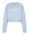 Balmain Long-sleeved Sweater In Blue