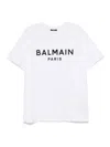 Balmain Printed Cotton T-shirt In White