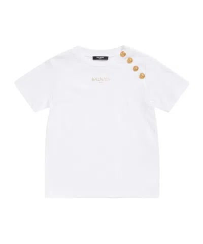 Balmain Print T-shirt In White