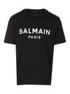 Balmain Print T-shirt In Black