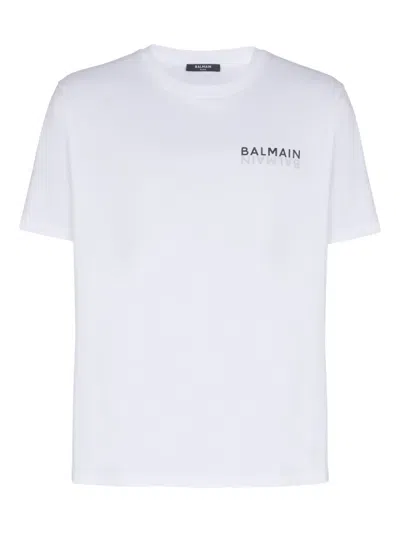 Balmain Print T-shirt In White
