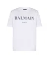 Balmain Paris Logo Print Cotton T Shirt In Multi