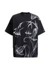 Balmain Flower T-shirt In Black